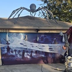 Garage Door Reaper Graveyard Cover 7ftx16ft