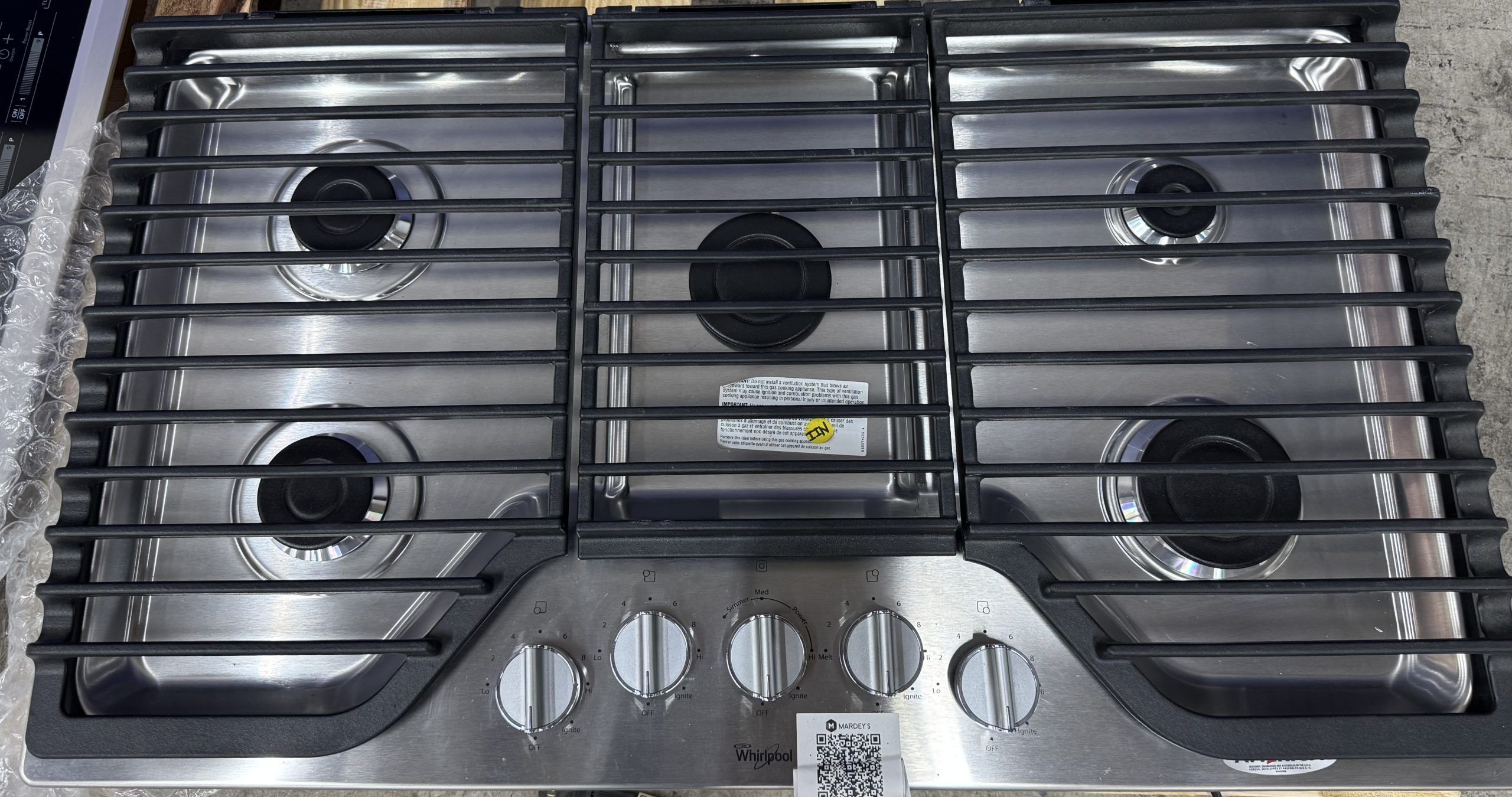 WHIRLPOOL Cooktop WCG97US6DS 01681 .