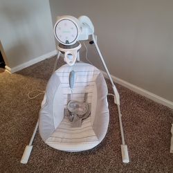 Ingenuity InLighten Motorized Vibrating Baby
Swing, Swivel Infant Seat, Gray