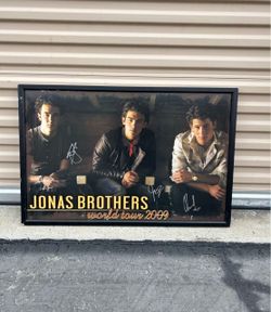 Jonas Brothers World Tour Poster Autographed