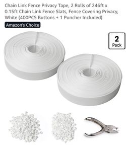 Chain Link Fence Privacy Tape ( White)