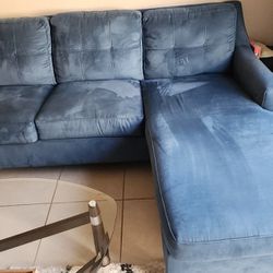 Blue Microfiber Sofa Sleeper 