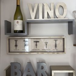 Vino bar Sign And Two Shelves