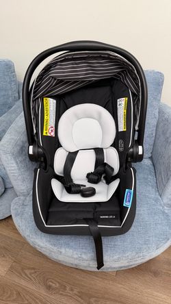 Graco SnugRide Lite LX Infant Car Seat, Lightweight Rear-Facing Seat for Babies 4–30 lb, 4-Position Adjustable Base, Latch Installation & ProtectPlus