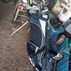 Golf Clubs And Micalobe Golf Bag With Stand Lots Of Good Name Golf Clubs 