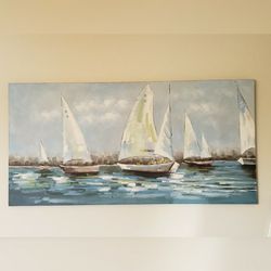Sailboat Canvas Painting Large