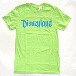 New Disney Parks Disneyland T Shirt Neon Lime Adult Small