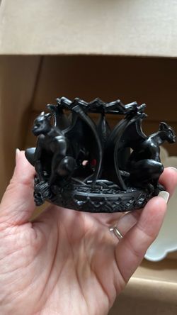 Gargoyle candle holder as is