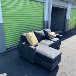 Small Grey Sectional Couch 