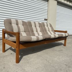 Mid Century Modern Danish Teak Domino Mobler Sofa