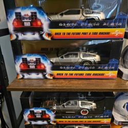 Sun Star Back To The Future DeLorean Set 1:18 Diecast 