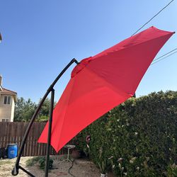 9”FT Market Umbrella Patio Color: Red 