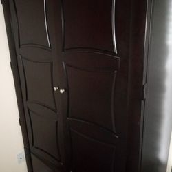 Rich Espresso Solid Wood TV Armoire fits up to a 46" Flat Screen TV