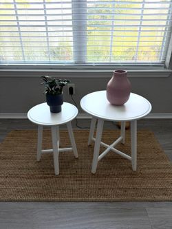 Ikea White nesting side tables