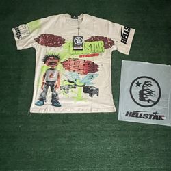 Hellstar Studios Brick Wall T-shirt Cream