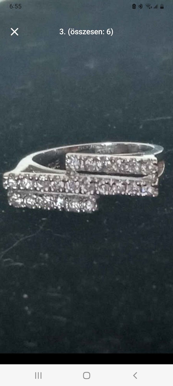 Elegant 18KT Gold-Plated Crystal Ring β Size 7 β Sparkles Like New!