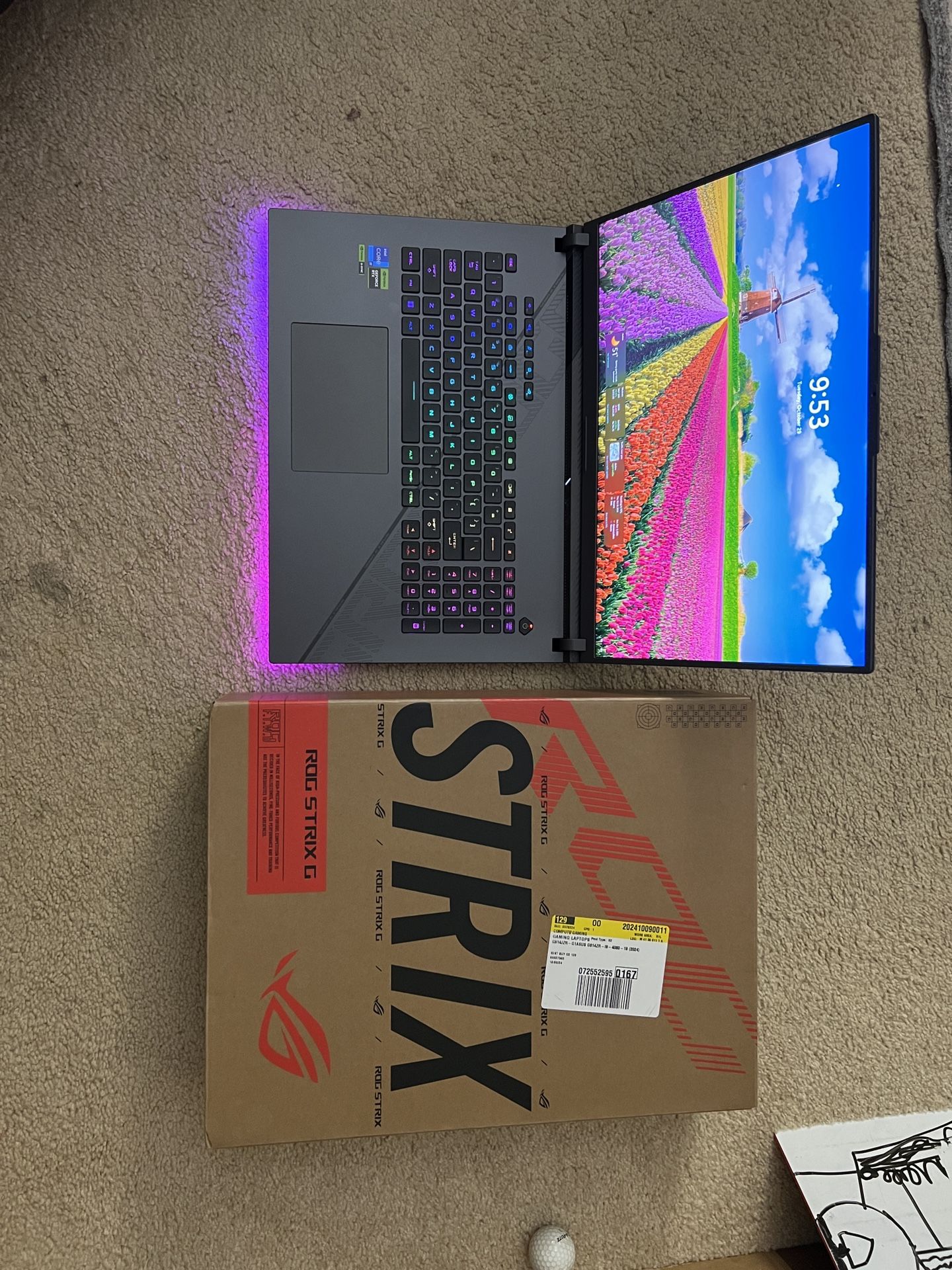 Asus ROG Strix G18 G184 18” Laptop Intel I9 14900hx 32gb Ddr5 Ram 4080 Laptop Gpu With 175tdp 2tb Nvme Ssd 240 Hz Qhd Ips Display