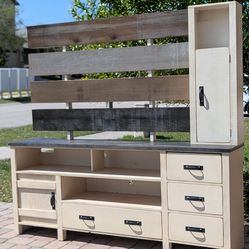 80" Oversized Television Entertainment center 2 pieces