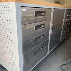 Industrial Stainless Steel 72” Rolling Workbench 