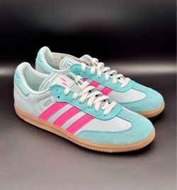 Adidas Samba Messi Size 7.5 Halo Mint Pink Shos