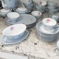 Large Bone China Dish Set, Vintage, Tea Set, Dishes, Plates