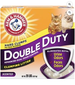 ARM & HAMMER Forever Fresh Clumping Cat Litter, Lavender Essential Oils, Multi-Cat, 20 lb