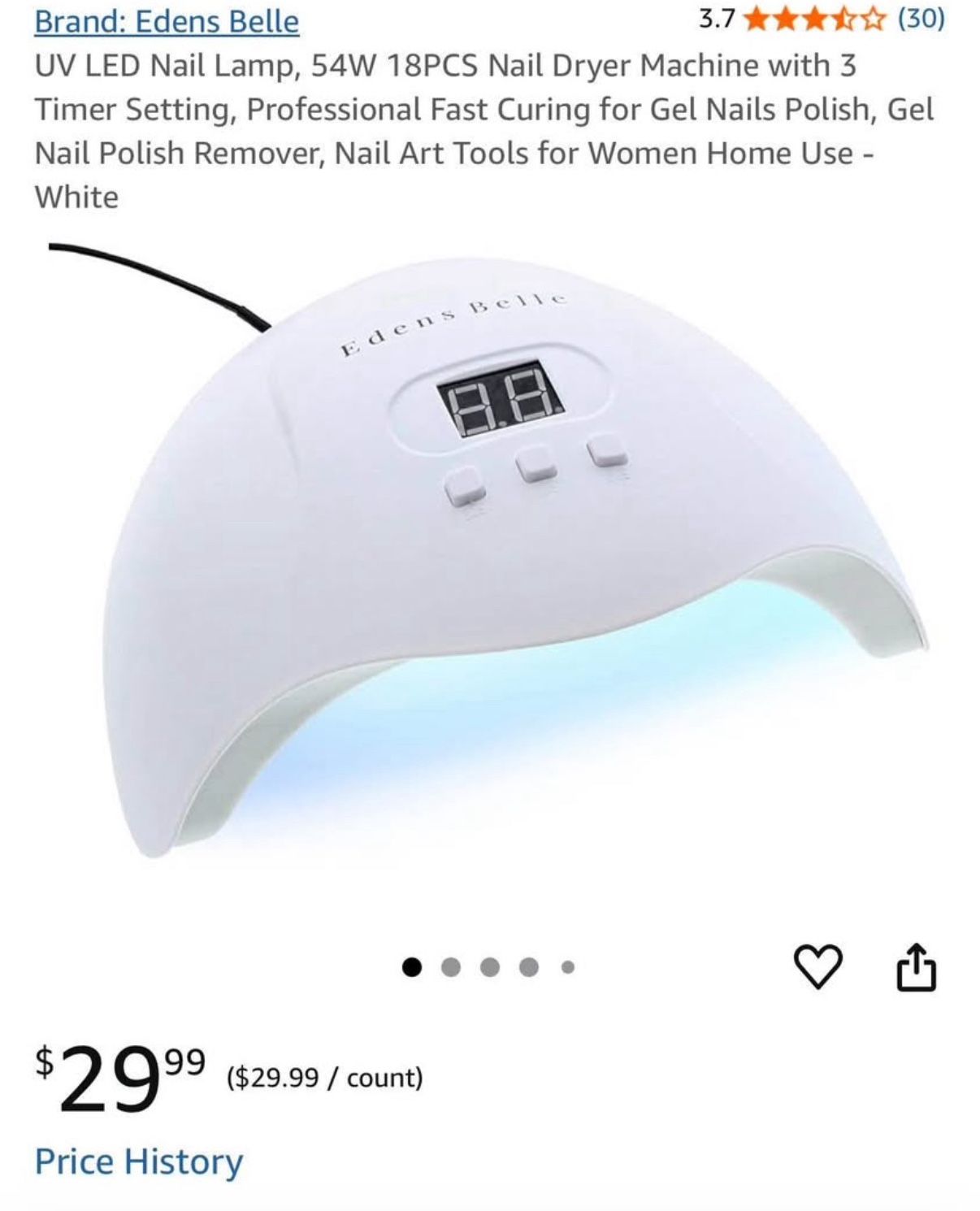 Edens Belle Nail Lamp