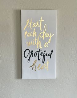 Start Each Day With A Grateful Heart Canvas