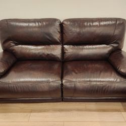 Genuine Leather Power Recliner Reclining Sofa