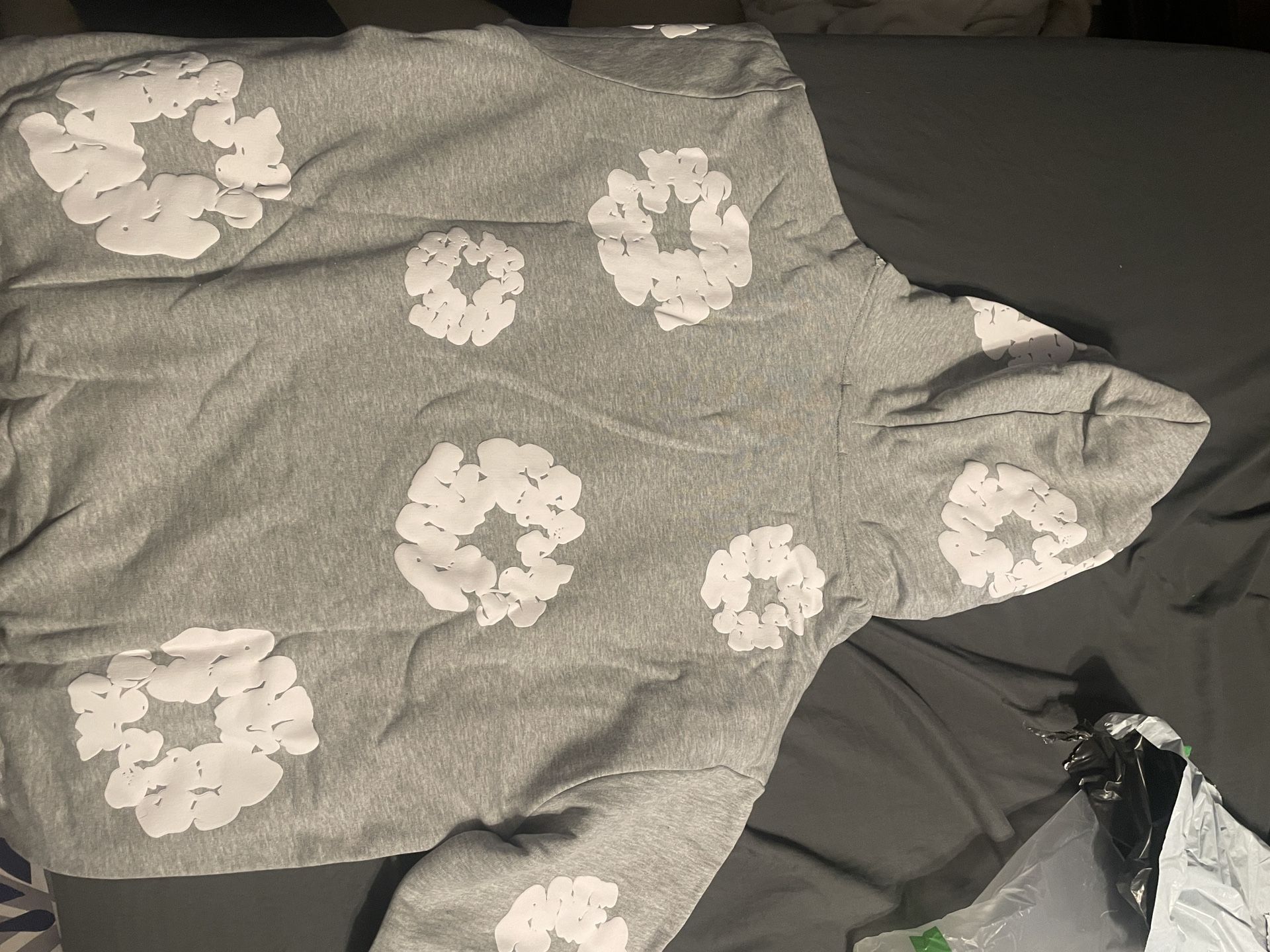 Gray denim tears large