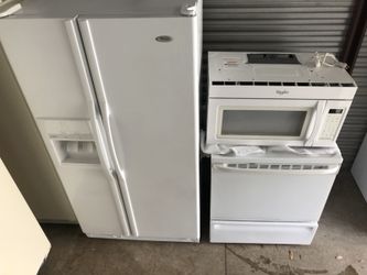 Refrigerator, stove, microwave