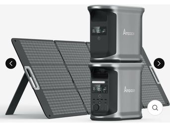 Ampace 1500w Power Station With 1500w Extra Battery And 200w Foldable Solar Panel