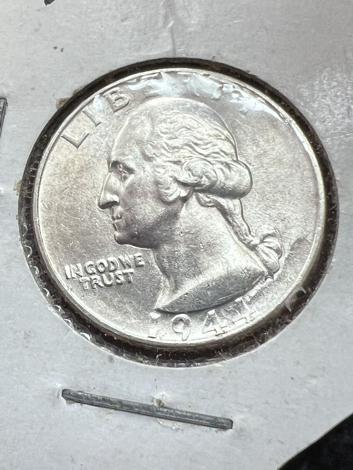 1944 No Mint Mark BU DDO Quarter 