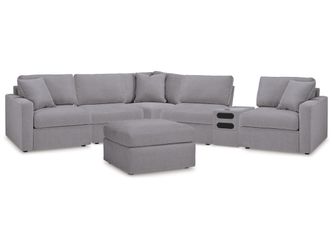 Modmax Granite 6-Piece Sectional and Oversized Accent Ottoman (Online Special Price)