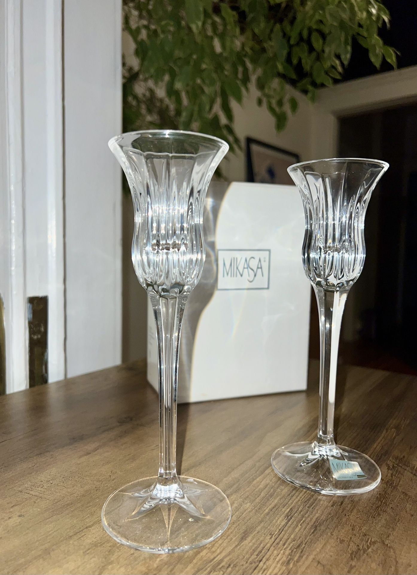 Mikasa Crystal 8” Candle Holders