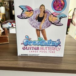 Glitter Butterfly Large Pool Tube 
