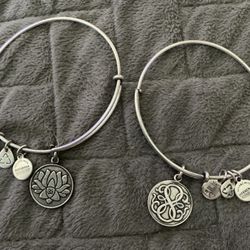Alex and Ani Lotus & Path of Life Positive Energy Bracelets Set Of 2