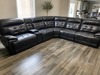 LEATHER RECLINER SECTIONALS 🖤