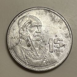 $1 PESO MEXICAN YEAR 1985