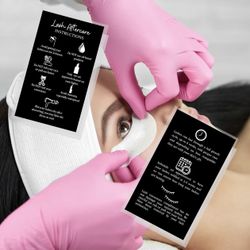 Boutique Marketing LLC Lash Extension Aftercare Instructions Cards