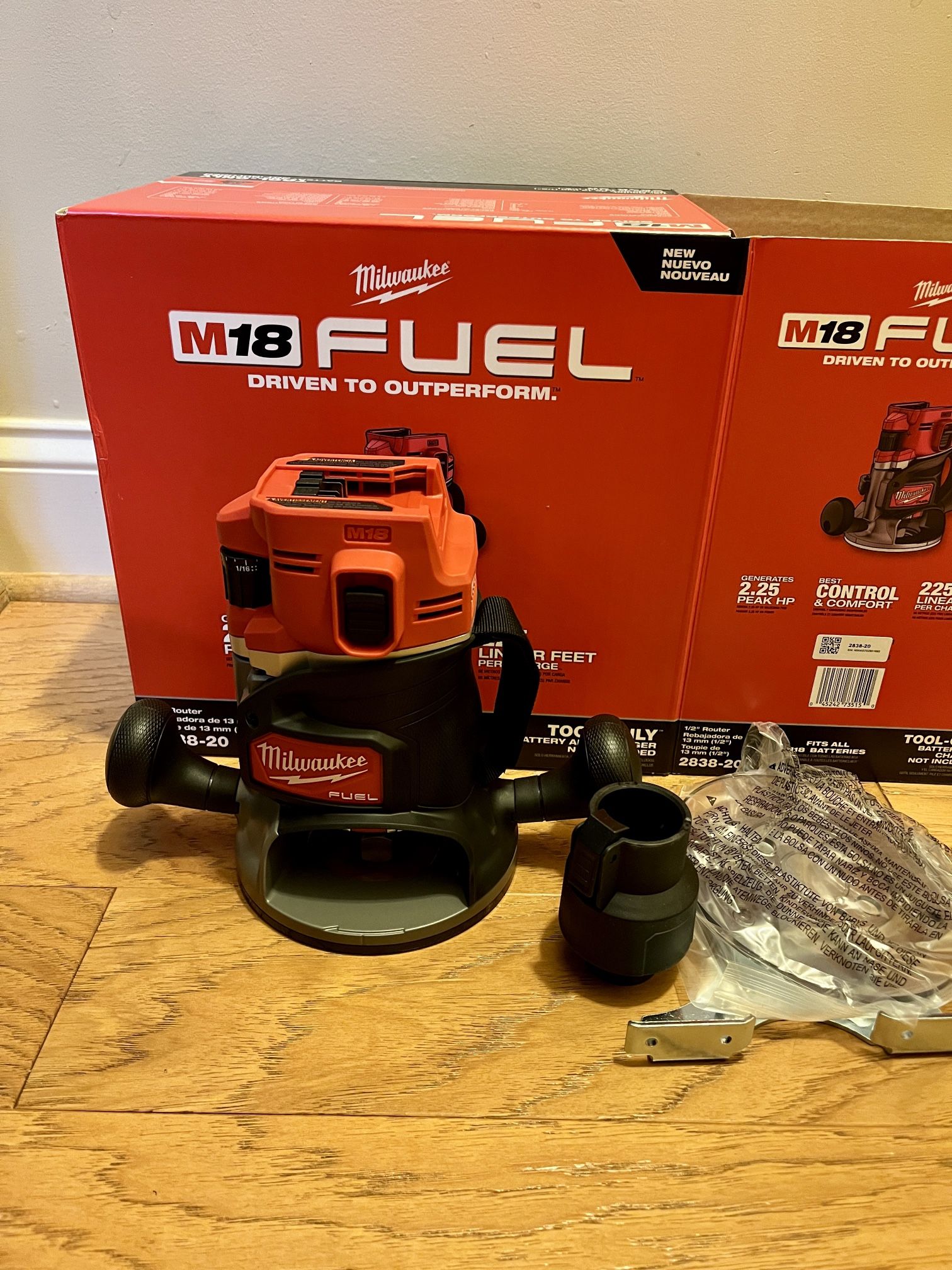 Milwaukee 2838-20 M18 FUEL 18V 1/2" Router (Tool Only)