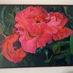Frame Painting Red Rose