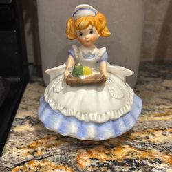 Porcelain Vintage Nurse Music Box