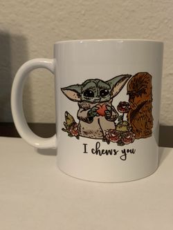 I chews you valentine mug