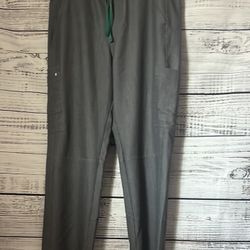 Women gray fig scrub pants size XL