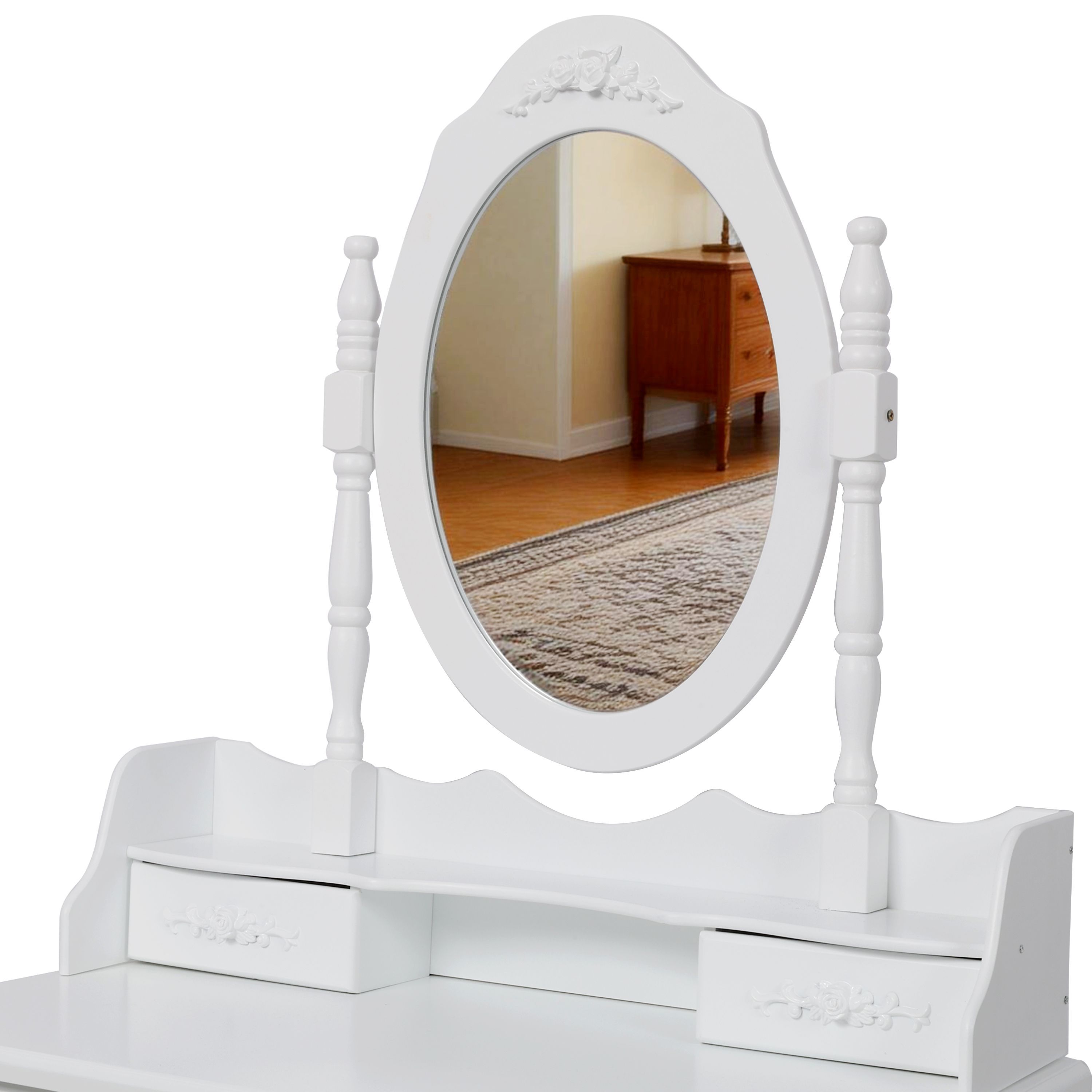 open lace back dress Kids Room Furniture Set Princess Vanity Tab