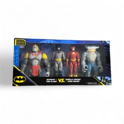 Dc Spin Master Batman & Flash Vs Gorilla Grodd & King Shark 12" Figure