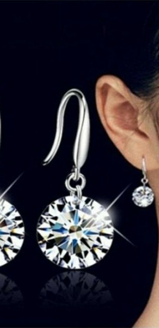 Mini Fashion Silver Color Earring for Women Cubic Zirconia Drop Earrings Stone Pendientes Mujer Moda