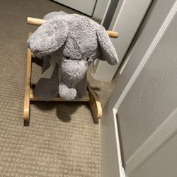 Pottery Barn Kids Elephant Rocker in Gray - Adorable and Like New!