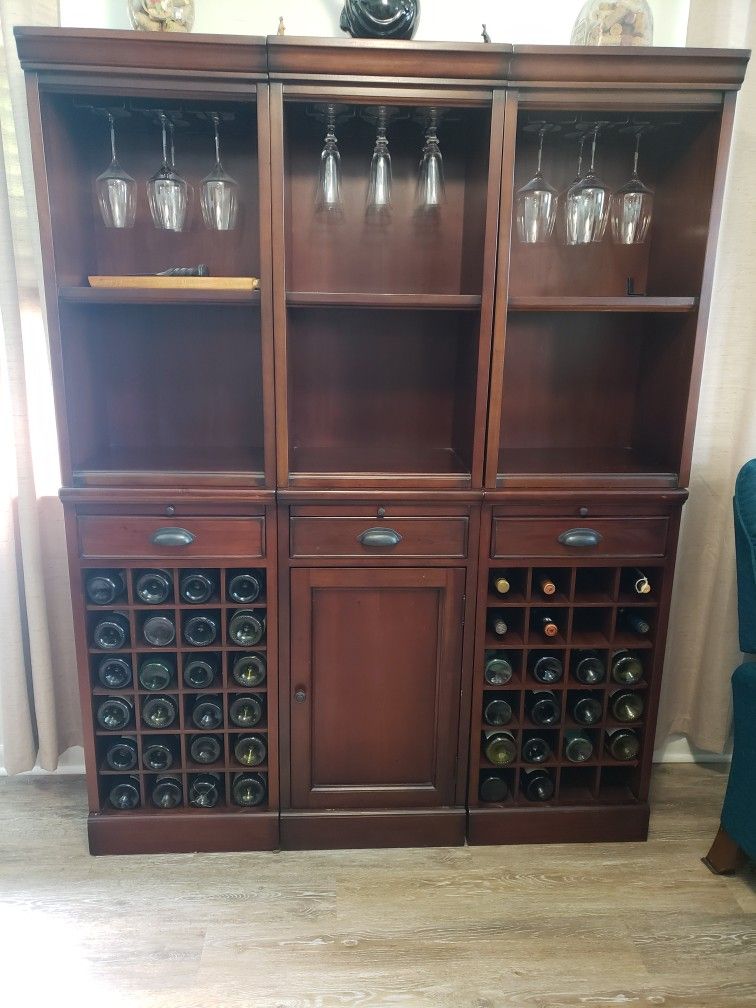 Pottery Barn Mahogany Modular Bar 10 pieces